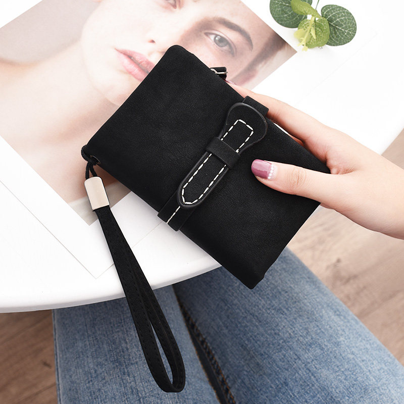 奔蕾女短款2020新款日韩抽带零钱包 奔蕾钱包