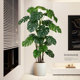 Monstera deliciosa simulated green plant high-end light luxury large potted plant interior decoration ornaments living room floor-standing bionic fake tree plant