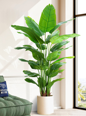 仿真植物天堂鸟落地盆栽室内大型仿生绿植摆件客厅轻奢装饰花假树