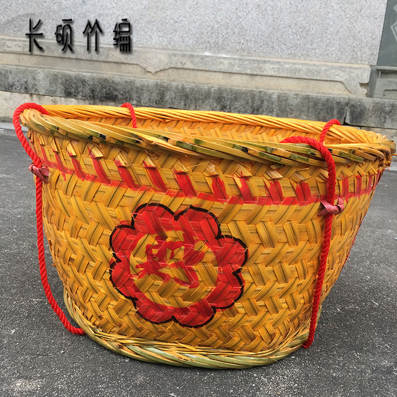 竹制品 竹编 收纳篮竹篓竹篮子 储物筐婚庆竹篮箩筐 - 图2