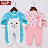 涂涂虎 Детский летний хлопковый лонгслив, детская одежда для мальчика, осеннее боди, термобелье для новорожденных, комбинезон для раннего возраста