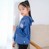 Осенняя детская утепленная толстовка подходит для мужчин и женщин с капюшоном, куртка для школьников, в корейском стиле, подходит для подростков