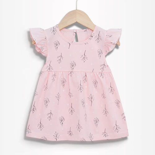 Платье, детский наряд маленькой принцессы, юбка, хлопковая летняя одежда, 2020, в корейском стиле, в западном стиле