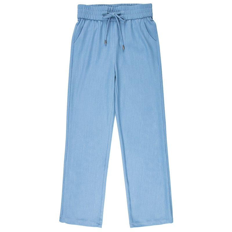 冰丝夏季2020高腰坠垂感天丝阔腿裤 路丽丝缦休闲裤