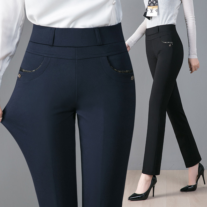 中老年秋冬加绒2020新款妈妈裤子 路丽丝缦休闲裤