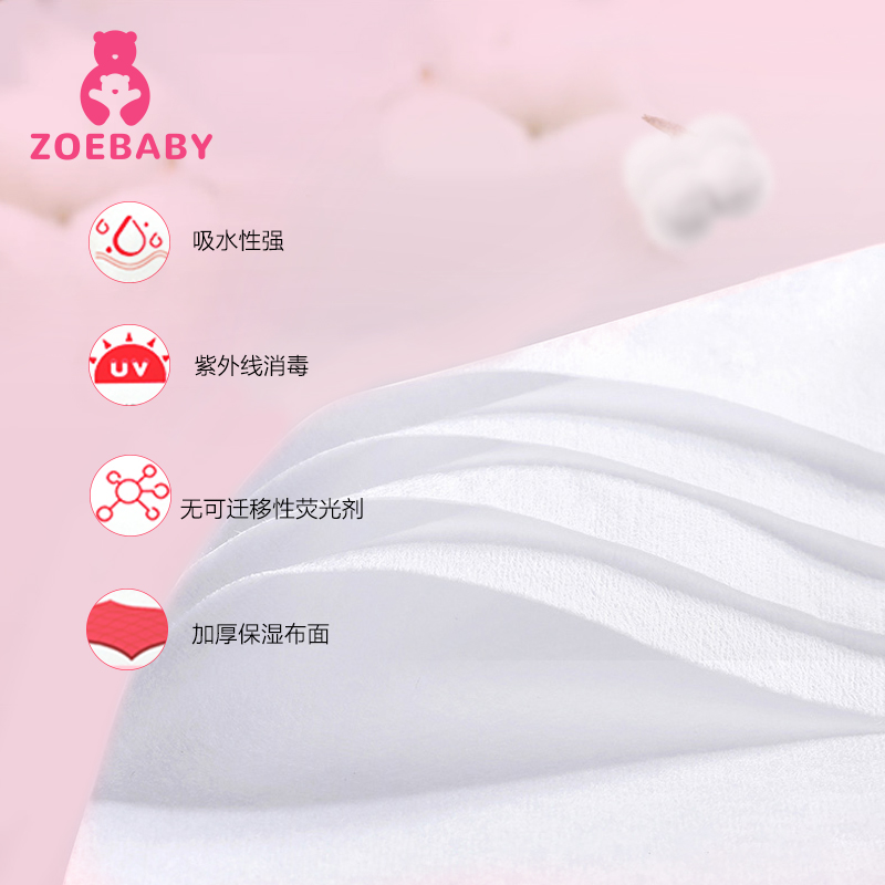 ZOEBABY超软保湿因子绵柔巾化妆美妆洁面巾美容洗脸巾孕婴 3包装 - 图2