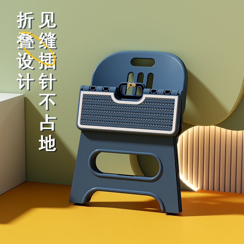 幼儿园塑料靠背椅折叠加厚儿童小椅子板凳家用小凳子防滑便携小凳 - 图2