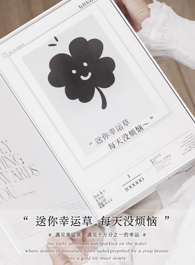 纯银四叶幸运草项链七夕节礼物