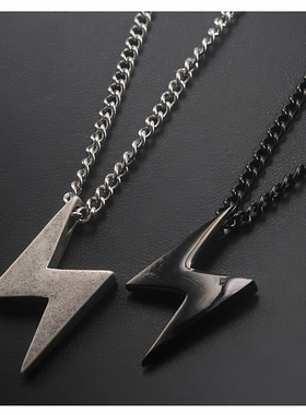 欧美复古项链情侣钛钢刻字吊坠