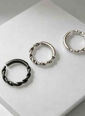 欧美简约冷淡风钛钢男士食指环
