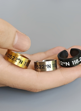 欧美钛钢食指戒高级感轻奢小众