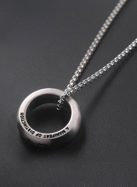 简约极简圆圈项链不褪色美感设计