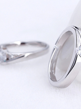 永恒誓言情侣戒指男女ins小众设计可调节开口对戒礼物指环批发