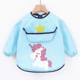 Детский фартук, демисезонный лонгслив, водонепроницаемый нагрудник подходит для мужчин и женщин для еды, анти-грязь