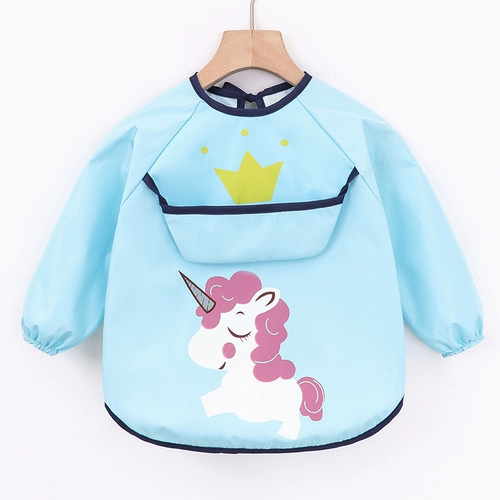 Детский фартук, демисезонный лонгслив, водонепроницаемый нагрудник подходит для мужчин и женщин для еды, анти-грязь