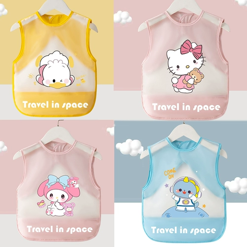 Водонепроницаемый летний детский нагрудник для еды без рукавов, фартук подходит для мужчин и женщин для девочек, анти-грязь, с карманом