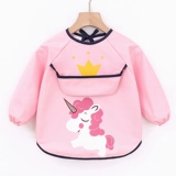 Детский фартук, демисезонный лонгслив, водонепроницаемый нагрудник подходит для мужчин и женщин для еды, анти-грязь