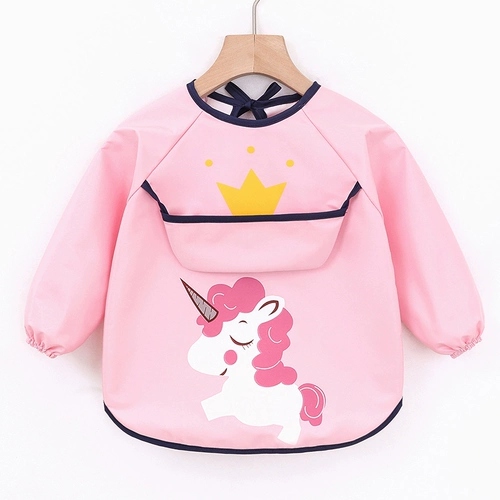 Детский фартук, демисезонный лонгслив, водонепроницаемый нагрудник подходит для мужчин и женщин для еды, анти-грязь