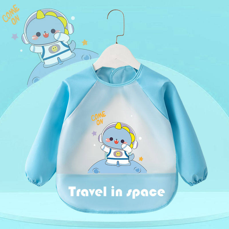 儿童罩衣宝宝吃饭围兜长袖防水防脏TPU免洗婴儿饭兜围裙反穿衣,淘宝优惠券,粉丝福利购,淘宝优惠卷