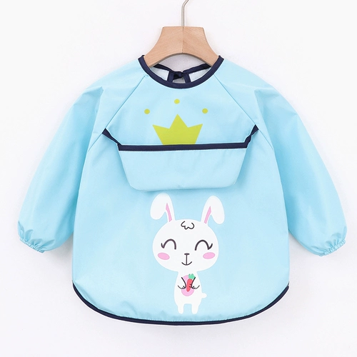 Детский фартук, демисезонный лонгслив, водонепроницаемый нагрудник подходит для мужчин и женщин для еды, анти-грязь