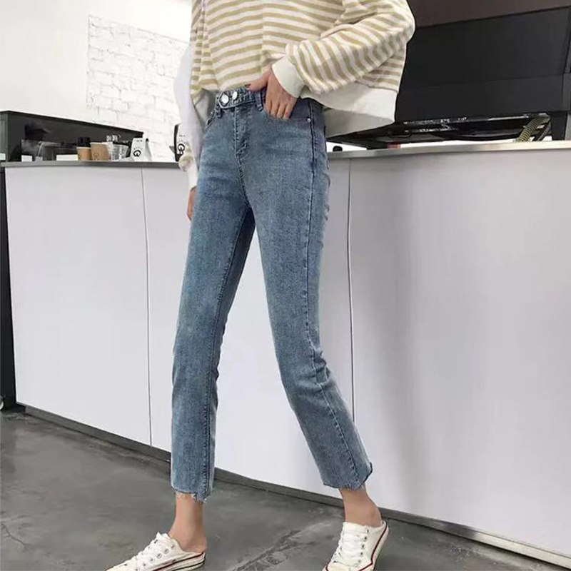 高腰2020年新款夏薄款八分牛仔裤 caiwinking牛仔裤