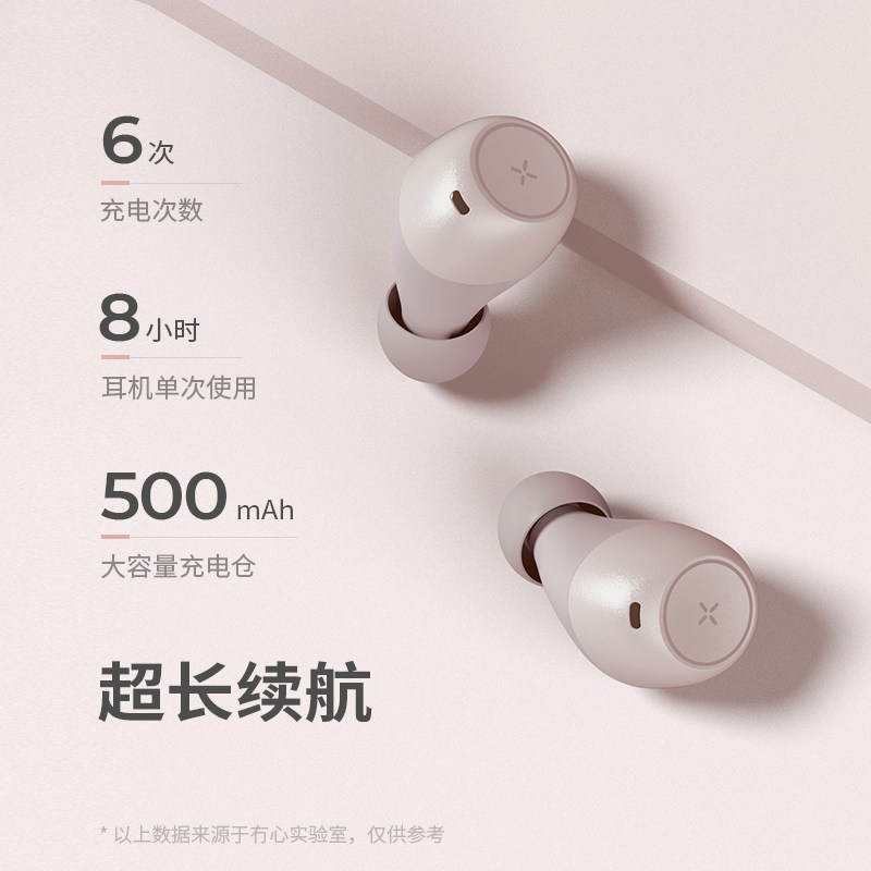 无心女生款苹果华为oppo小米耳机 冇心墨森良物蓝牙耳机