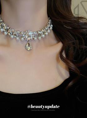 巴洛克珍珠项链女2024新款爆款轻奢秋冬高级感新娘搭配毛衣锁骨链