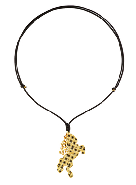 众神记镶嵌马毛战马项链黑色