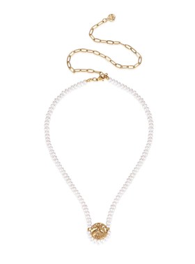 巴洛克天然珍珠闪耀金币项链