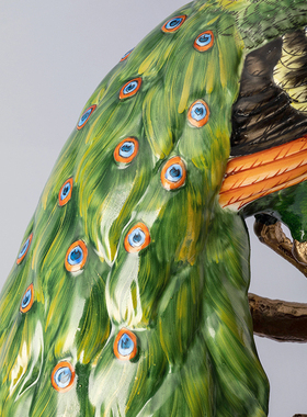 凤凰美居欧式风彩绘黄铜新房孔雀