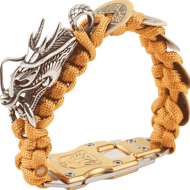 新品伞绳手链小刀多功能荒野求生装备防身战术随身户外生存手环刀 - 图3