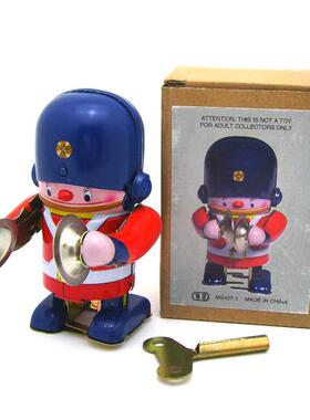 机器敲锣80后士兵怀旧玩具复古敲鼓铁皮玩具打鼓儿童发条小小卫兵