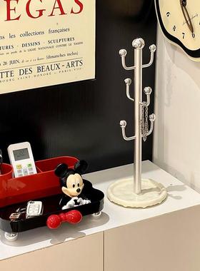 钥匙收纳玄关入户摆件高级创意轻奢高档入门门口挂架子托盘钥匙架