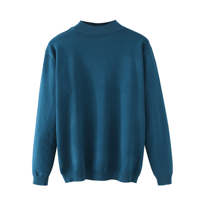 大码新款半高领长袖胖mm宽松针织衫 颜筱毛针织衫