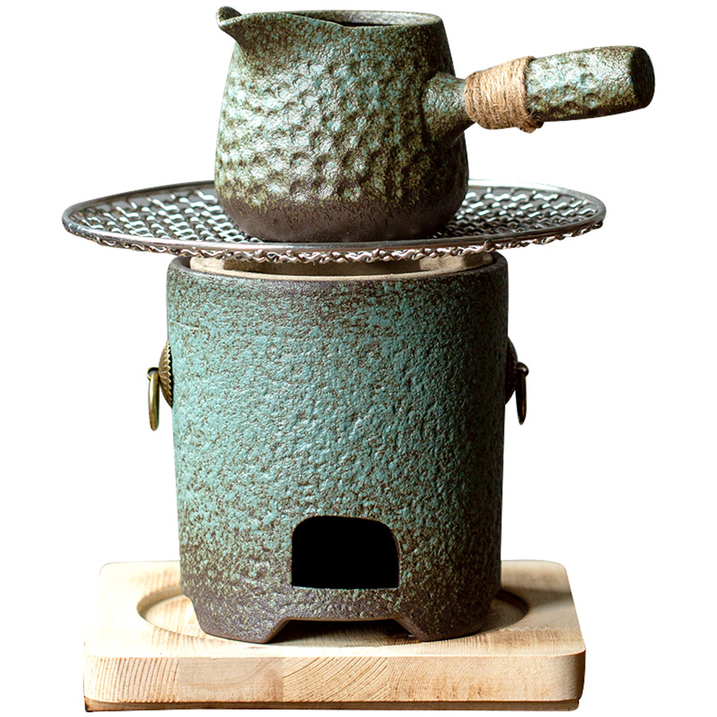 碌心 中式复古围炉煮茶 家用室内罐罐烤奶炭烧烤火粗陶煮茶器套装,淘宝优惠券,粉丝福利购,淘宝优惠卷