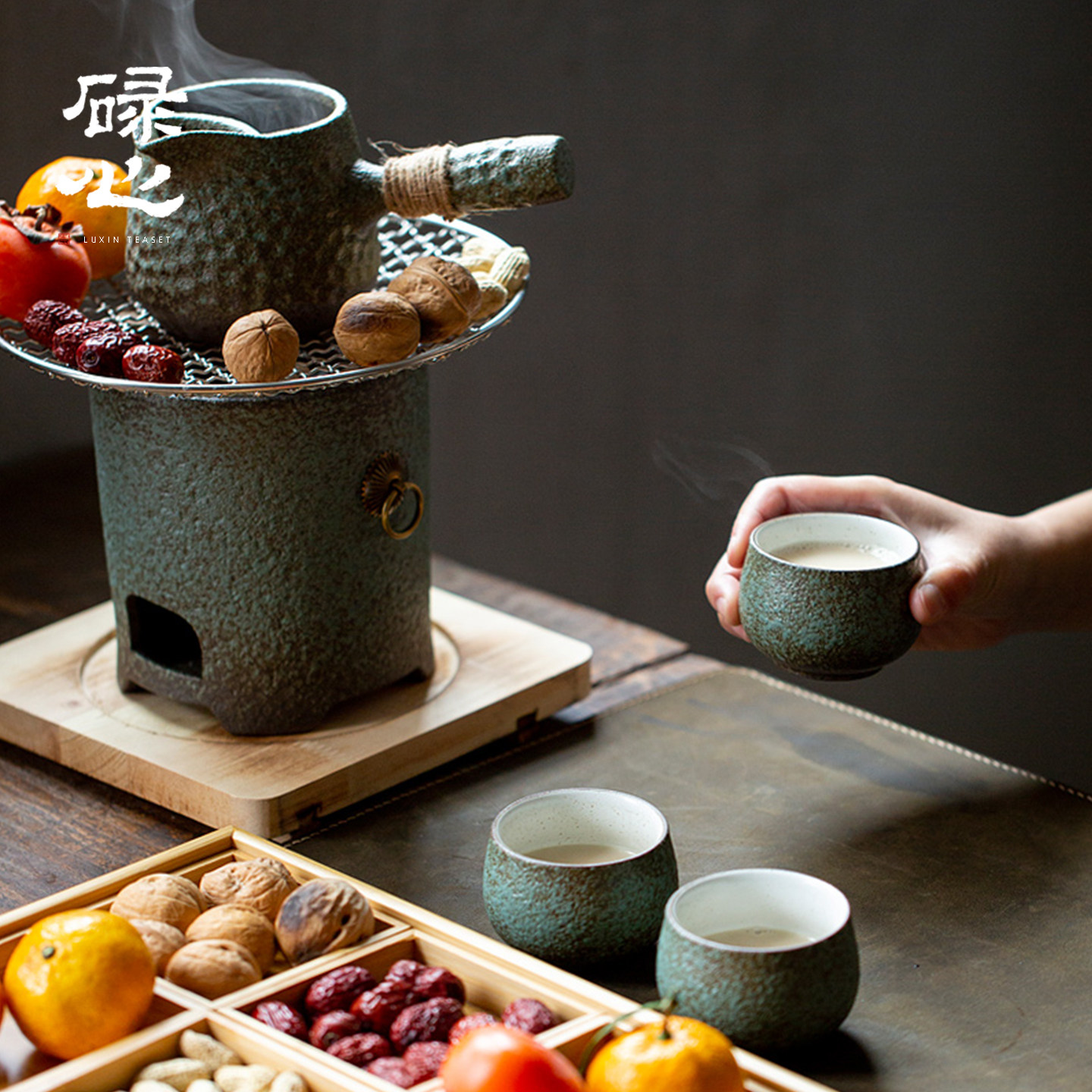 碌心 中式复古围炉煮茶 家用室内罐罐烤奶炭烧烤火粗陶煮茶器套装,淘宝优惠券,粉丝福利购,淘宝优惠卷