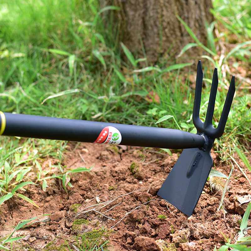 家用园林小锄头三齿锄除草户外多功能耙子种菜挖土两用锄农具园艺_虎窝淘