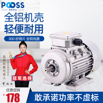 Pps YS aluminium shell three-phase 380V electric motor 370750 1 5 2 2kw copper core national scale motor horizontal B3