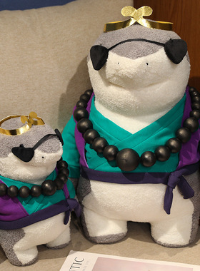 可爱趣味鲨僧公仔毛绒玩具鲨鱼玩偶家居客厅摆件男生安抚布偶娃娃