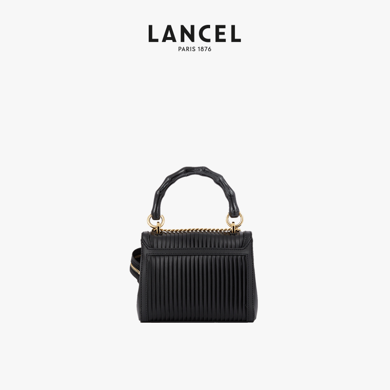 LANCEL/兰姿 Ninon小号单肩斜挎包翻盖包 竹节手柄 - 图1