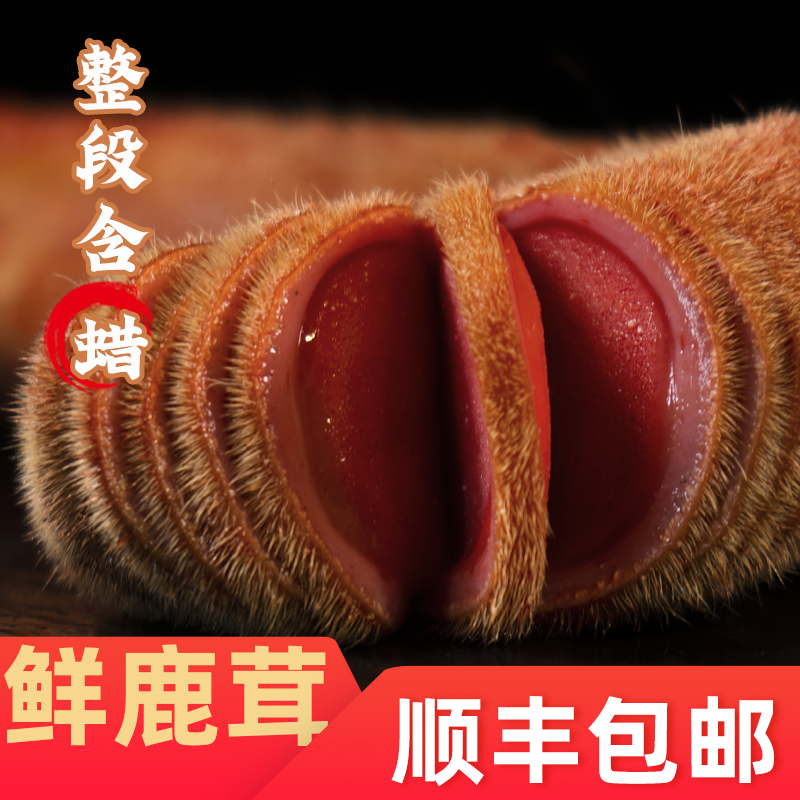 茸头整枝蜡片100克新鲜带血鲜鹿茸 参老伯鹿茸枝