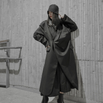 2023 new small crowdsourced dark senior irregular deconstructing loose wind clothes Japanese yoji mid-length jacket