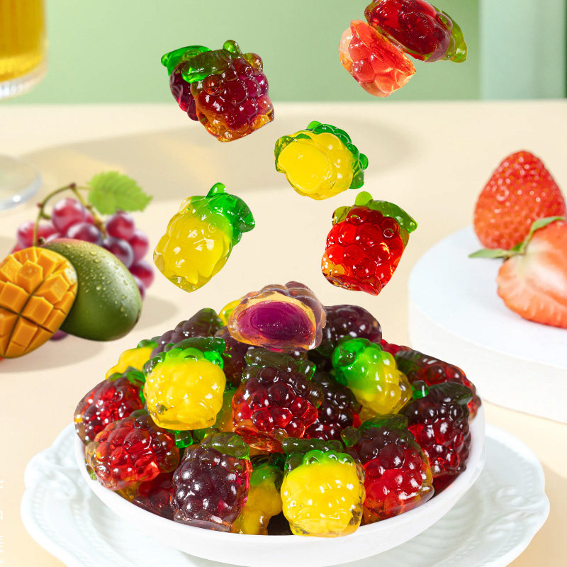 爆浆果汁软糖水果软糖果汁夹心爆浆软糖混合水果味零食喜糖糖果,淘宝优惠券,粉丝福利购,淘宝优惠卷
