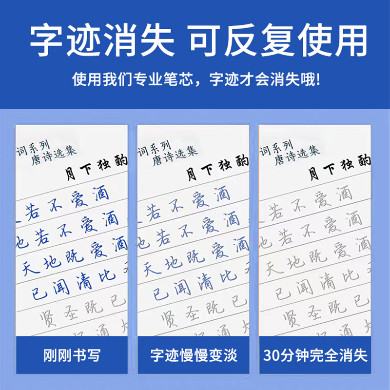 行楷成年字帖成人练字帖男女生硬笔字体临摹字帖反复使用练字板学生速成凹槽练字本大气钢笔练字高中大学生专用行书练字帖成人字帖-图0