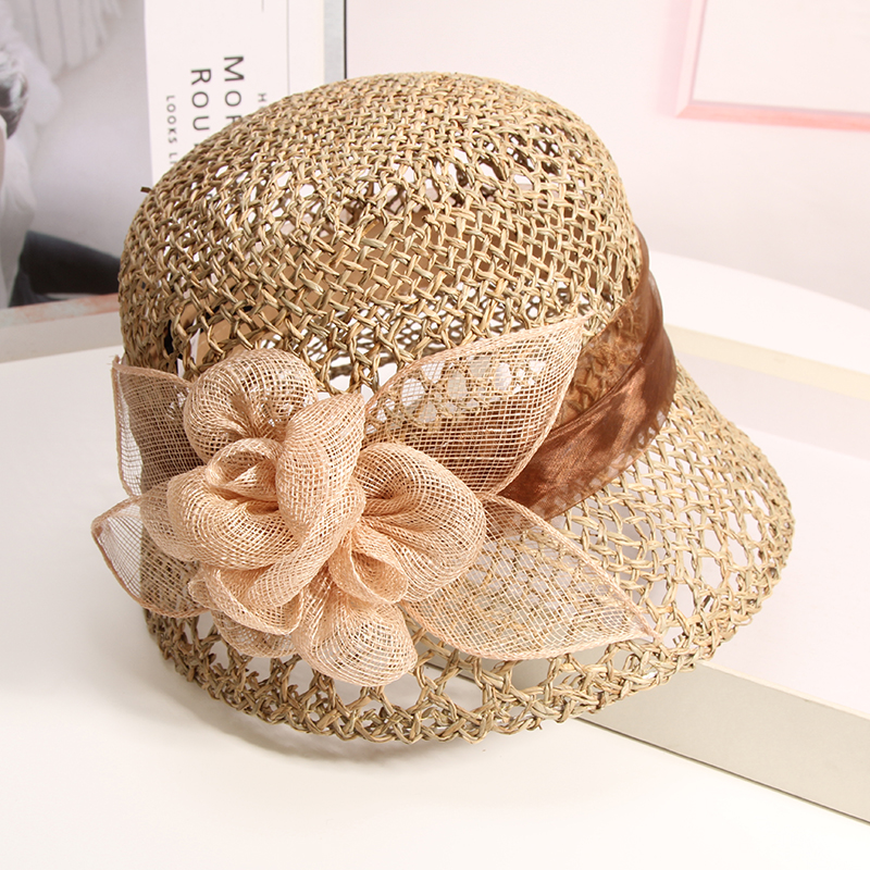 夏季新款英伦复古优雅镂空渔夫帽 古仙蔓帽子