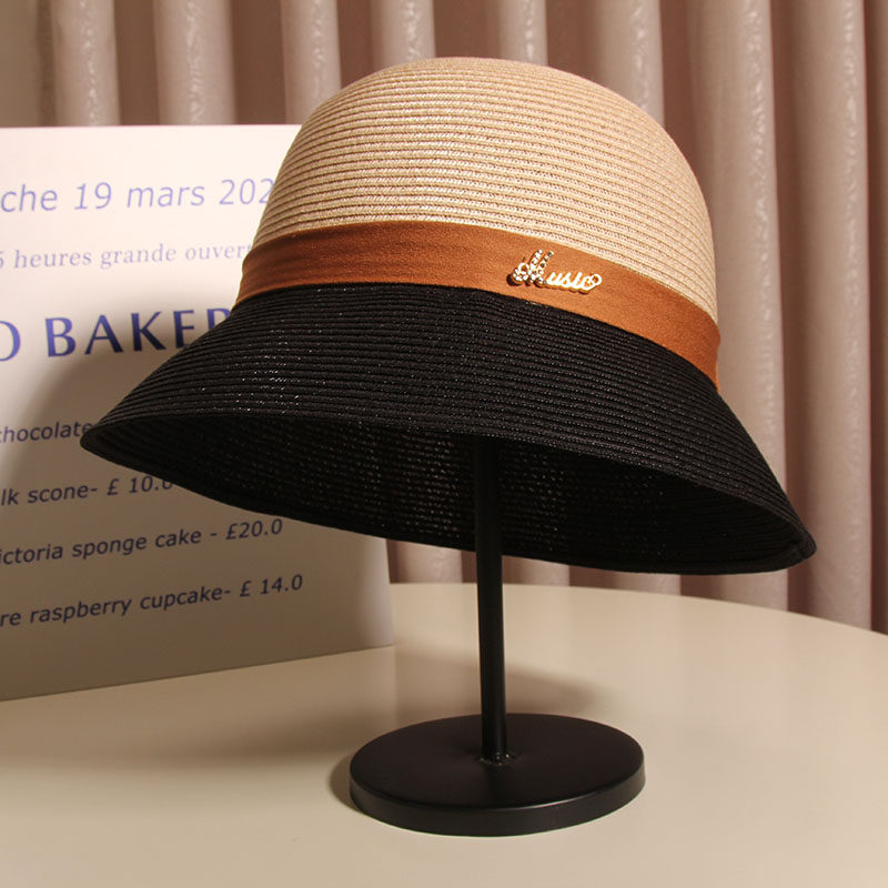 夏天法式复古优雅百搭遮阳海边草帽 古仙蔓帽子