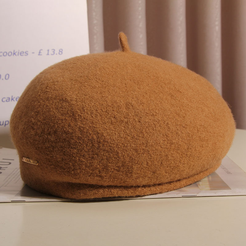 日系羊毛呢定型贝雷帽女秋冬网红复古气质名媛蓓蕾帽显脸小画家帽,淘宝优惠券,粉丝福利购,淘宝优惠卷