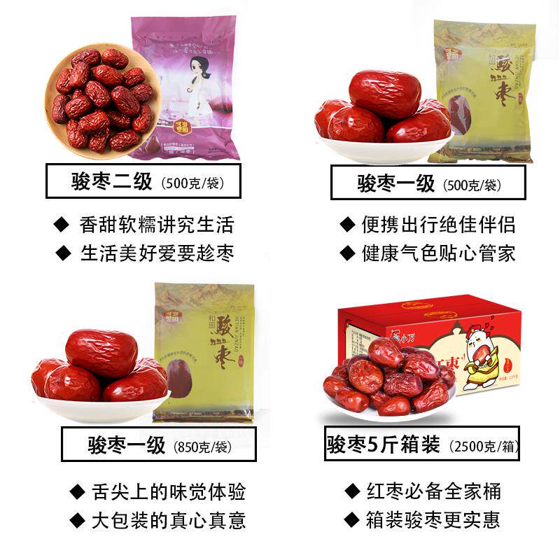 皇小万吊干红枣1000g散装免洗红枣 皇小万枣类制品