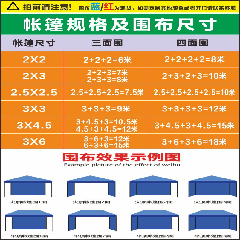 户外广告透明罗马窗户帐篷围布带开门拉链围挡布摆摊大伞四面围 - 图3