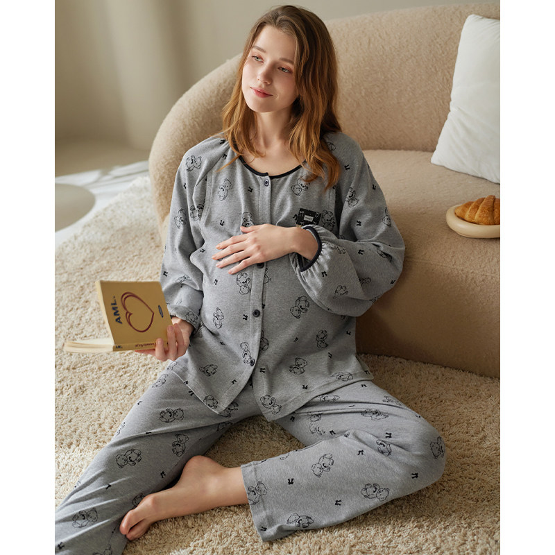 芬腾服饰月子服春秋季长袖纯棉抗菌睡衣孕妇产后全棉哺乳女家居服,淘宝优惠券,粉丝福利购,淘宝优惠卷